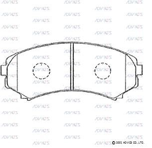 ADVICS (SN107) Колодки тормозные MITSUBISHI PAJERO 99- перед.