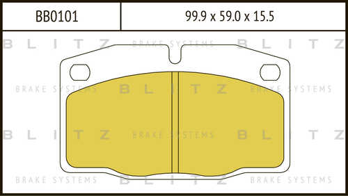 BLITZ (BB0101) Колодки тормозные дисковые передние