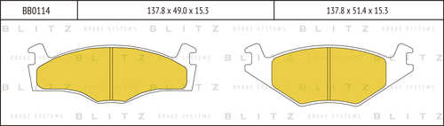 BLITZ (BB0114) Колодки тормозные дисковые
