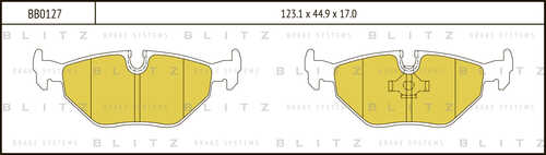 BLITZ (BB0127) Колодки тормозные дисковые