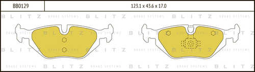 BLITZ (BB0129) Колодки тормозные дисковые