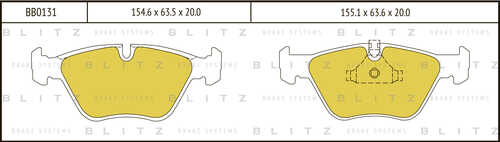 BLITZ (BB0131) Колодки тормозные дисковые передние