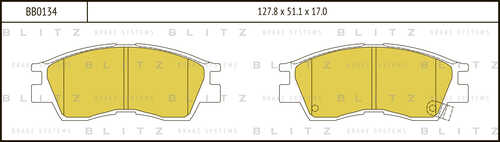 BLITZ (BB0134) Колодки тормозные дисковые передние