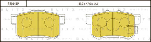 BLITZ (BB0141P) Колодки торм.задн.
