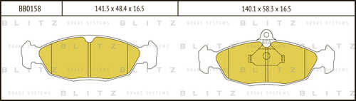 BLITZ (BB0158) Колодки тормозные дисковые передние