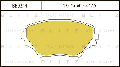 BLITZ (BB0244) Колодки тормозные дисковые передние