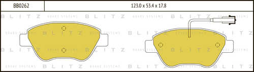BLITZ (BB0262) Колодки торм.пер. с датчиком