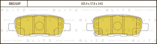 BLITZ (BB0268P) Колодки торм.задн.