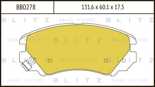 BLITZ (BB0278) Колодки тормозные дисковые