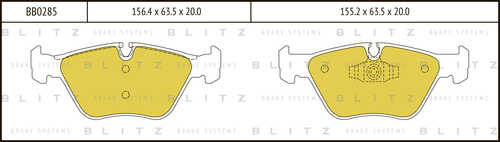BLITZ (BB0285) Колодки тормозные дисковые