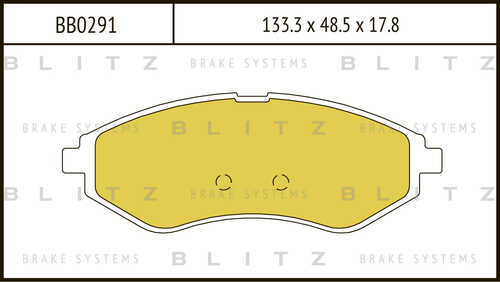 BLITZ (BB0291) Колодки тормозные дисковые