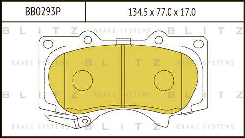 BLITZ (BB0293P) Колодки тормозные TOYOTA LC 120 4.0/3.0D/MITSUBISHI PAJERO 06> передние