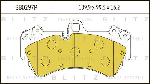 BLITZ (BB0297P) Колодки тормозные дисковые передние
