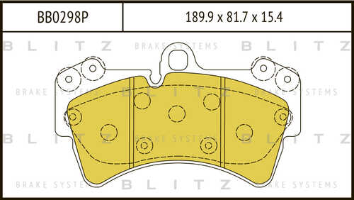 BLITZ (BB0298P) Колодки тормозные дисковые
