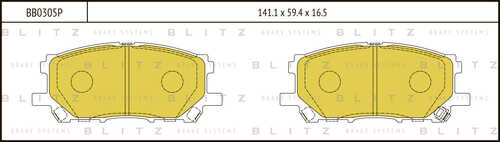 BLITZ (BB0305P) Колодки торм.пер.