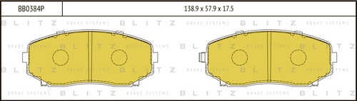 BLITZ (BB0384P) Колодки торм.пер.