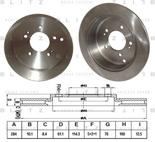 BLITZ (BS0191) Диск тормозной