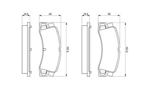 BOSCH (0986424383) Колодки тормозные дисковые задние