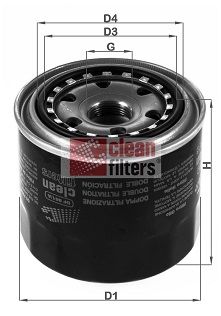 CLEAN FILTERS (DF861A) Фильтр масляный TOYOTA: CAMRY (V2) 2.0TD 86-91, CARINA II 2.0D (T17) 87-92, CARINA E (T19) 2.0D/2.0TD 92-97, COROLLA (E9) 1.8D 87-93, COROLLA (E10) 2.0D 92-95