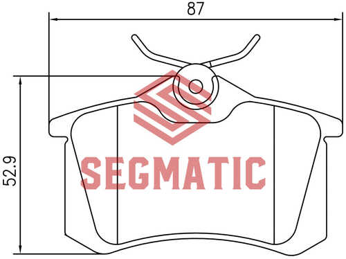 SEGMATIC (SGBP2553) Колодка торм диск зад Volkswagen Polo 1.6 2009- Skoda Octavia 1.6 2004-2013 Sk