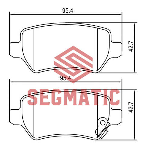 SEGMATIC (SGBP2576) Колодки тормозные OPEL ASTRA -14