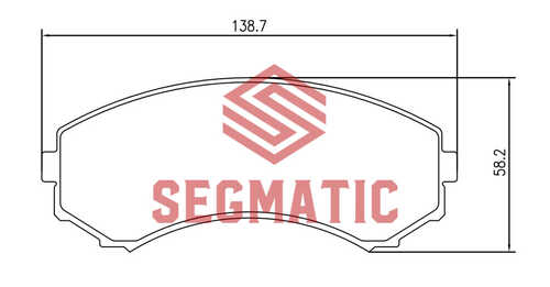 SEGMATIC (SGBP2605) Колодка торм диск пер Mitsubishi Pajero 3.2 2009-, Mitsubishi Pajero 3.8 2007-, Mitsubishi Pajero 3