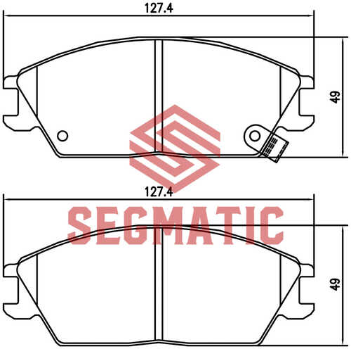 SEGMATIC (SGBP2608) Колодки тормозные HYUNDAI ACCENT/GETZ 1.3/1/4/1/5 -05 перед.