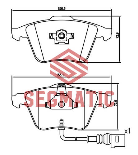 SEGMATIC (SGBP2626) Колодки тормозные VOLVO S60/XC90 -10 перед.