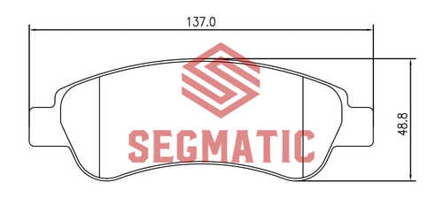 SEGMATIC (SGBP2644) Колодка торм диск зад Peugeot Boxer 2.2 2006-, Fiat Ducato 2.3 2006-, Peugeot Boxer 2.2 2011-