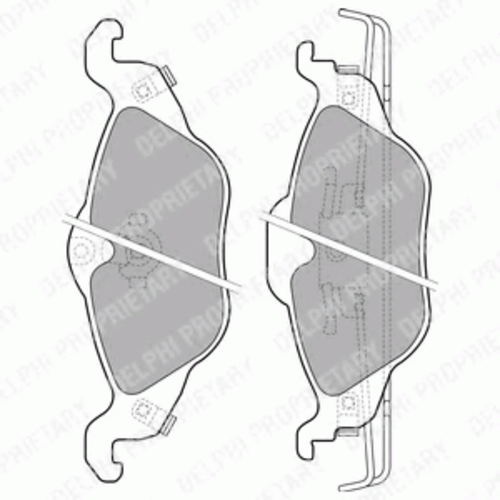DELPHI (LP1673) Колодки тормозные OPEL ASTRA G 1.2/1.4/1.6/1.7D передние