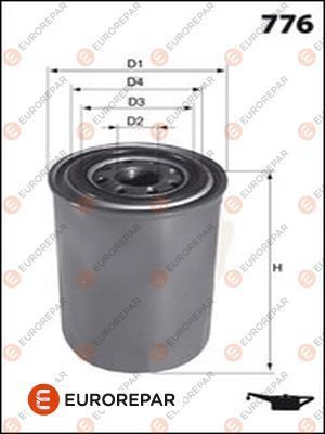 EUROREPAR (1611660580) Фильтр масляный NISSAN ALMERA/PRIMERA/TERRANO/FORD MAVERICK 2.7TD 93-02 EUROREPAR 1611660580