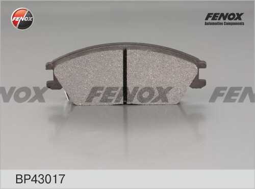 FENOX (BP43017) Колодки тормозные HYUNDAI ACCENT/GETZ передние