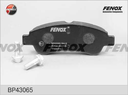 FENOX (BP43065) Колодки тормозные CITROEN C4 03-/PEUGEOT 307/PARTNER 1.4/1.6 -ESP передние