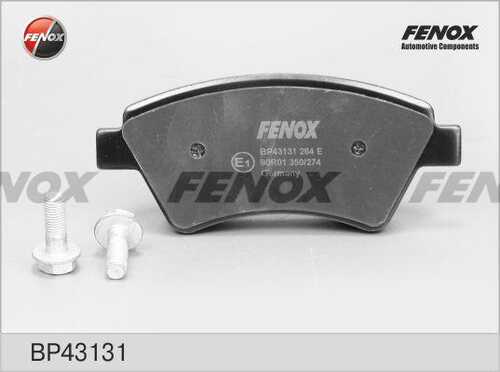 FENOX (BP43131) Колодки тормозные RENAULT KANGOO 01-/MEGANE II 02-/SCENIC II 03- передние