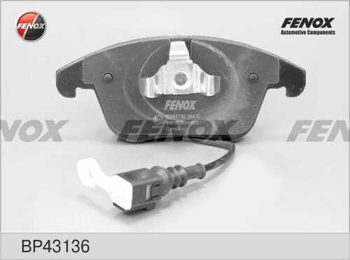 FENOX (BP43136) Колодки тормозные AUDI Q3 11-/VW SHARAN 10-/TIGUAN 07- передние