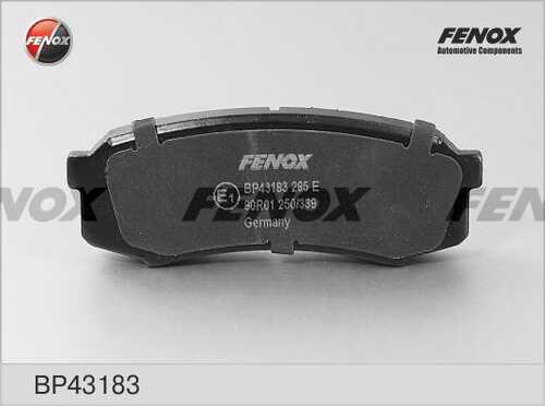 FENOX (BP43183) Колодки тормозные TOYOTA LC 80/90/120 90>/MITSUBISHI PAJERO 3.8/3.2D 06> задние