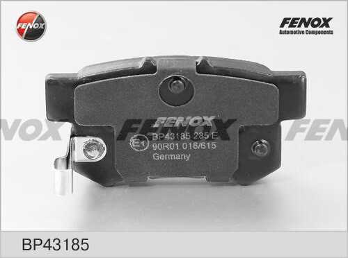 FENOX (BP43185) Колодки тормозные дисковые