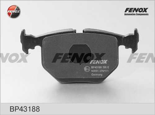 FENOX (BP43188) Колодки тормозные BMW X3 E83/X5 E53/3 E46 2.5/3.0/RANGE ROVER III 02- задние