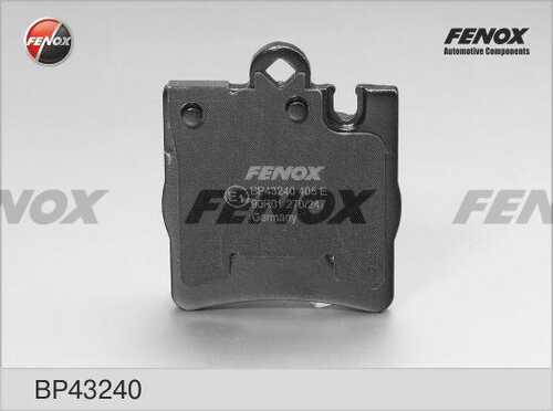 FENOX (BP43240) Колодки тормозные MERCEDES W203 00>/A208/A209 CLK задние