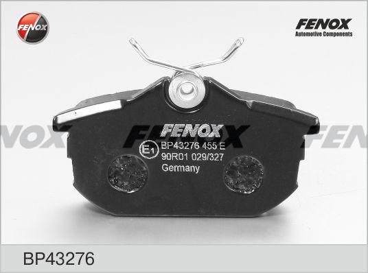 FENOX (BP43276) Колодки тормозные MITSUBISHI COLT 04>/SMART FORFOUR 05>/VOLVO S40/V40 задние