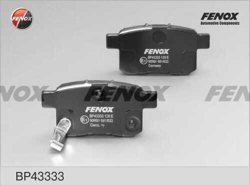FENOX (BP43333) Колодки Диск торм..зад.