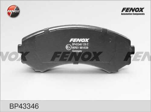 FENOX (BP43346) Колодки тормозные MITSUBISHI PAJERO III LONG WAGON 00>06 3.5/2.5TD передние