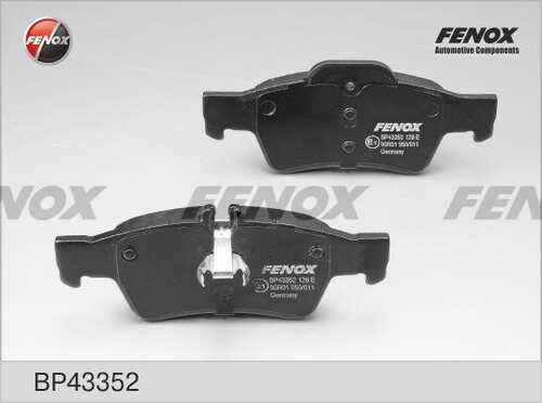 FENOX (BP43352) Колодки торм.зад.