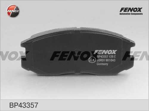 FENOX (BP43357) Колодки тормозные MITSUBISHI COLT/LANCER 1.3-1.6 88-03 передние