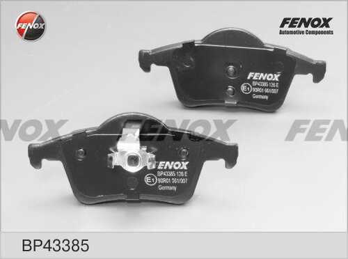 FENOX (BP43385) Колодки тормозные VOLVO S60 00-/S80 98-06/V70 97-/XC70 97- задние