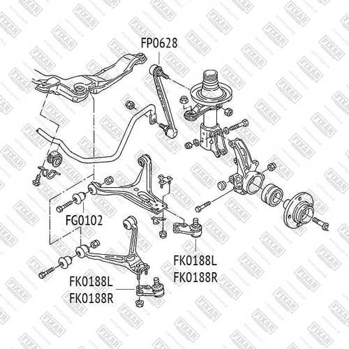 FIXAR (FP0628) Тяга стабилизатора AUDI 80 90-96 пер.подв.лев/прав.(металл)
