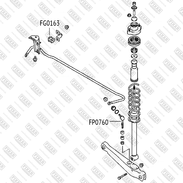 FIXAR (FP0760) Тяга стабилизатора MITSUBISHI LANCER 00-09 зад.подв.