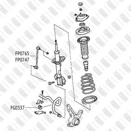 FIXAR (FP0765) Тяга стабилизатора TOYOTA COROLLA 00- пер.подв.