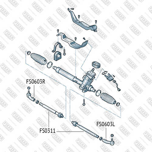 FIXAR (FS0603L) Наконечник р/т VW POLO 02-/POLO CLASSIC 04-/SKODA FABIA 05- лев.