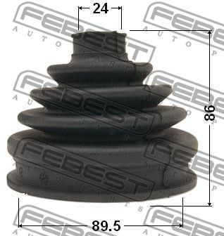 FEBEST (1917E53) Пыльник ШРУСа BMW 3 E46/X5 E53 2.5-4.8 00-06 нар.пер.